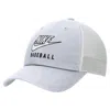 Nike Unisex Club Unstructured Baseball Swoosh Trucker Cap In White