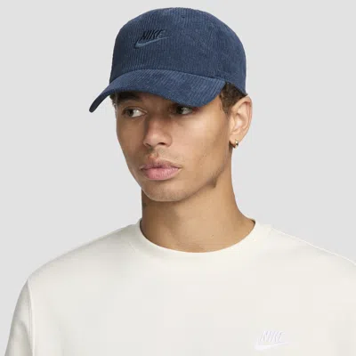 Nike Unisex Club Unstructured Corduroy Cap In Blue