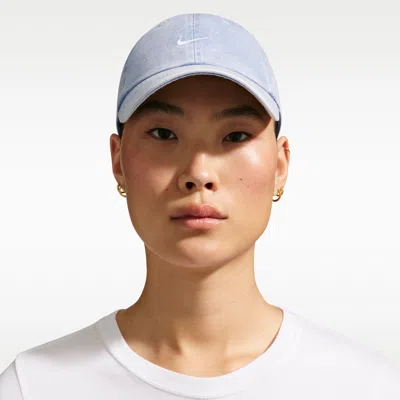 Nike Unisex Club Unstructured Denim Cap In Blue