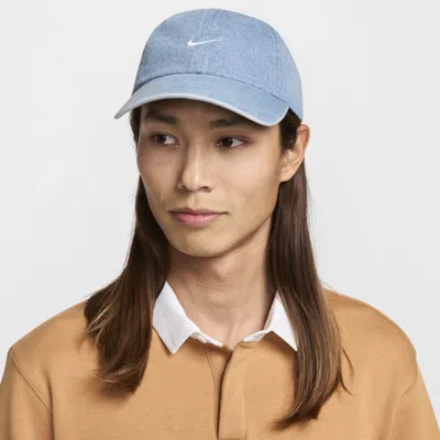 Nike Unisex Club Unstructured Denim Cap In Blue