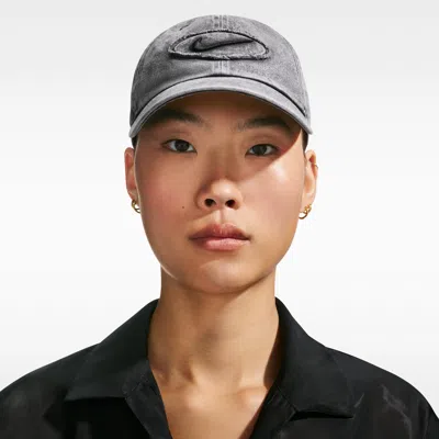 Nike Unisex Club Unstructured Denim Patch Cap In Gray