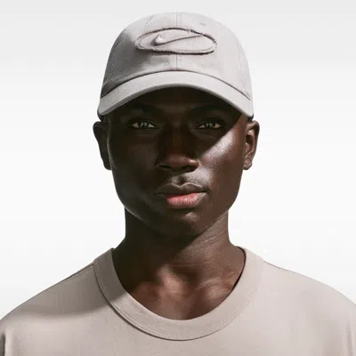 Nike Unisex Club Unstructured Denim Patch Cap In Gray
