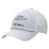 Nike Unisex Club Unstructured Football Swoosh Trucker Cap In White