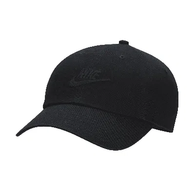 Nike Unisex Club Unstructured Futura Wash Cap In Black
