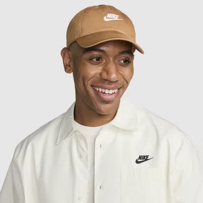 Nike Unisex Club Unstructured Futura Wash Cap In Brown