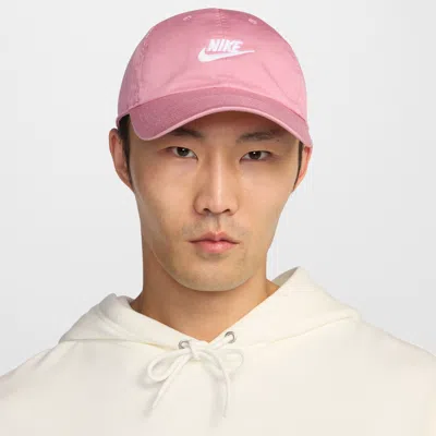 Nike Unisex Club Unstructured Futura Wash Cap In Pink