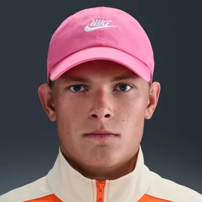 Nike Unisex Club Unstructured Futura Wash Cap In Pink