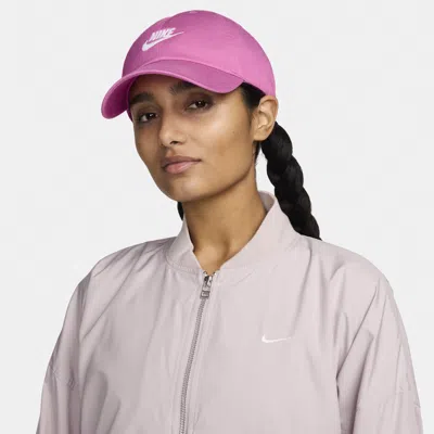 Nike Unisex Club Unstructured Futura Wash Cap In Pink