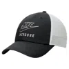 Nike Unisex Club Unstructured Lacrosse Swoosh Trucker Cap In Black