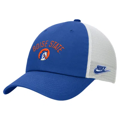 Nike Unisex College (boise State) Unstructured Trucker Cap In Blue