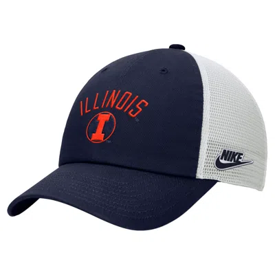 Nike Unisex College (illinois) Unstructured Trucker Cap In Blue