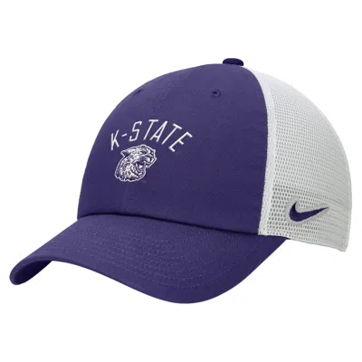 Nike Unisex College (kansas State) Unstructured Trucker Cap In Purple