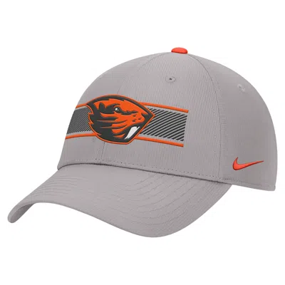 Nike Unisex College (oregon State) Ripstop Structured Cap In Grey