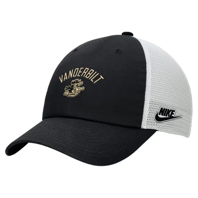 Nike Unisex College (vanderbilt) Unstructured Trucker Cap In Black