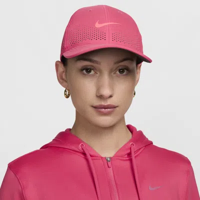 Nike Unisex Dri-fit Adv Club Structured Swoosh Cap In Pink