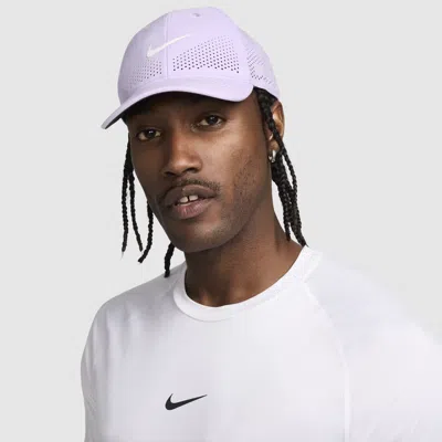 Nike Unisex Dri-fit Adv Club Structured Swoosh Cap In Purple