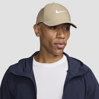 Nike Unisex Dri-fit Club Structured Swoosh Cap In Brown