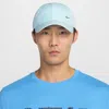 Nike Unisex Dri-fit Club Unstructured Metal Swoosh Cap In Blue