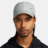 Nike Unisex Dri-fit Club Unstructured Metal Swoosh Cap In Gray