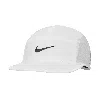Nike Unisex Dri-fit Fly Unstructured Swoosh Cap In White