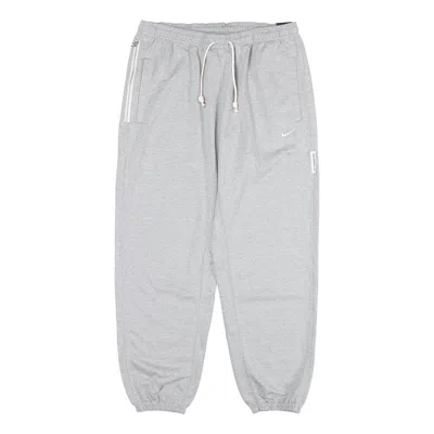 Nike Unisex Dri-fit Standard Issue Embroidery Sweatpants Grey Gray