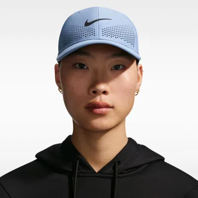 Nike Unisex Dri-fit Adv Club Structured Swoosh Cap In Blue