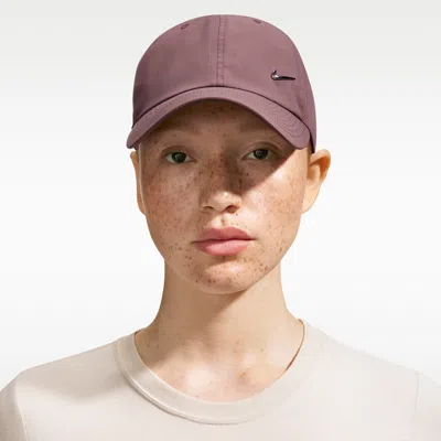 Nike Unisex Dri-fit Club Unstructured Metal Swoosh Cap In Pink