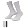 Nike Unisex Everyday Cushioned Crew Socks (2 Pairs) In White