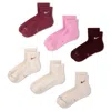 Nike Unisex Everyday Elevated Ankle Socks (6 Pairs) In Multi