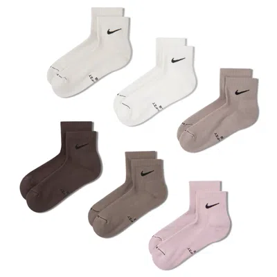 Nike Unisex Everyday Elevated Ankle Socks (6 Pairs) In Multicolor