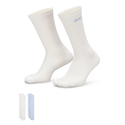 Nike Unisex Everyday Elevated Crew Socks (2 Pairs) In Gray