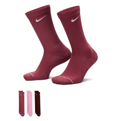 Nike Unisex Everyday Elevated Crew Socks (3 Pairs) In Multi