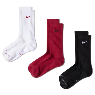 Nike Unisex Everyday Elevated Crew Socks (3 Pairs) In Multi