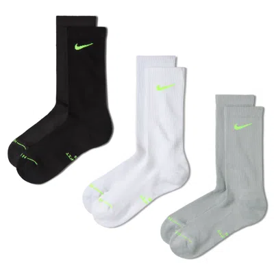 Nike Unisex Everyday Elevated Crew Socks (3 Pairs) In Multi