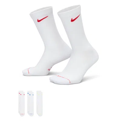 Nike Unisex Everyday Elevated Crew Socks (3 Pairs) In Multi