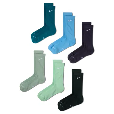 Nike Unisex Everyday Elevated Crew Socks (6 Pairs) In Multi