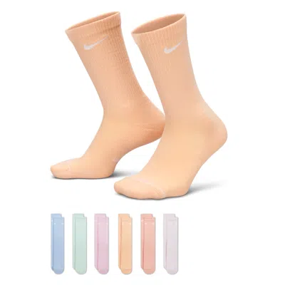 Nike Unisex Everyday Elevated Crew Socks (6 Pairs) In Multi
