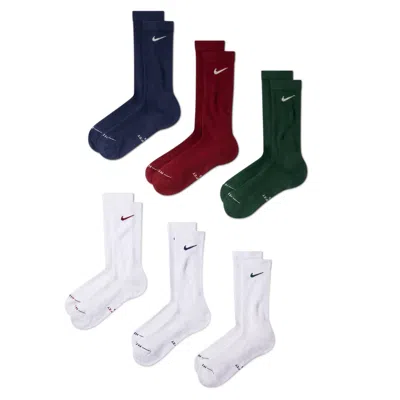 Nike Unisex Everyday Elevated Crew Socks (6 Pairs) In Multi