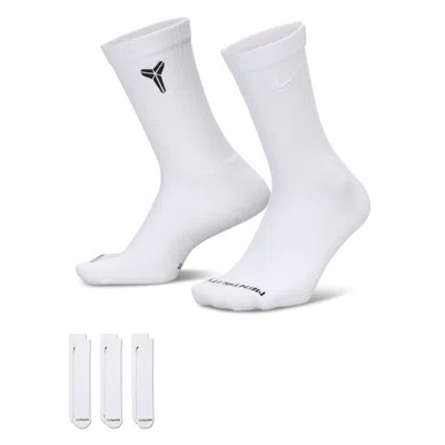 Nike Unisex Everyday Elevated "kobe" Crew Socks (3 Pairs) In Multi