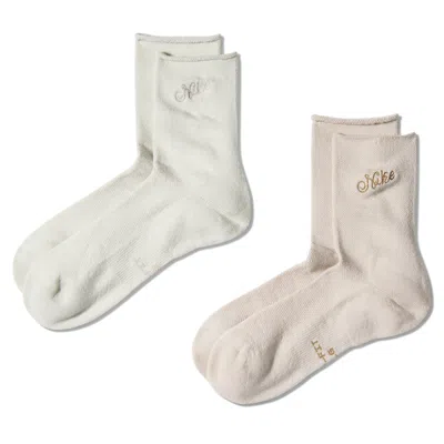 Nike Unisex Everyday Elevated Micro-crew Socks (2 Pairs) In Multi