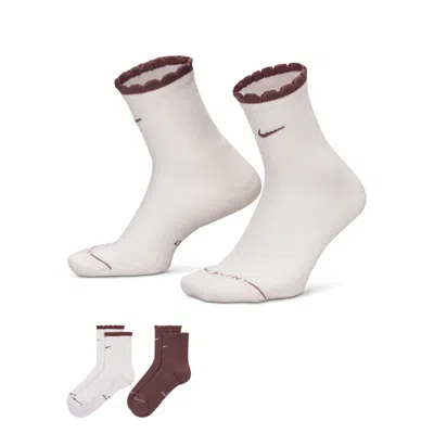 Nike Unisex Everyday Elevated Mid-crew Socks (2 Pairs) In Multi