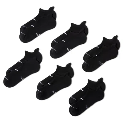 Nike Unisex Everyday Elevated No-show Socks (6 Pairs) In Black