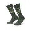Nike Unisex Everyday Essentials Fair Isle Crew Socks (1 Pair) In Green
