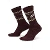 Nike Unisex Everyday Essentials Fair Isle Crew Socks (1 Pair) In Red