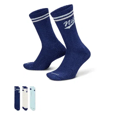 Nike Unisex Everyday Plus Crew Socks (3 Pair) In Multicolor