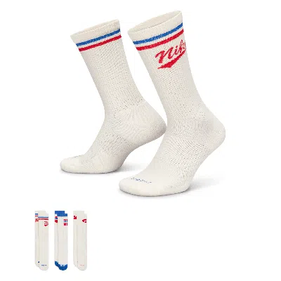 Nike Unisex Everyday Plus Crew Socks (3 Pair) In Multicolor
