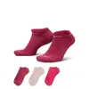 Nike Unisex Everyday Plus Cushion Training No-show Socks (3 Pairs) In Burgundy