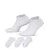Nike Unisex Everyday Plus Cushion Training No-show Socks (3 Pairs) In Multicolor