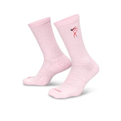 Nike Unisex Everyday Plus Cushioned Crew Socks (1 Pair) In Pink