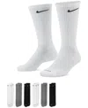 Nike Unisex Everyday Plus Cushioned Training 6-pairs Crew Socks In Multi